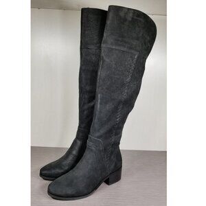 Vince Camuto Kreston Over-The-Knee Boot, Black Leather, Womens Size 7